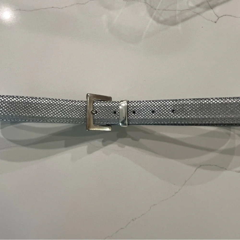 Vintage Elite 1807 Fresno California Silver Textured Belt Size Women’s Large